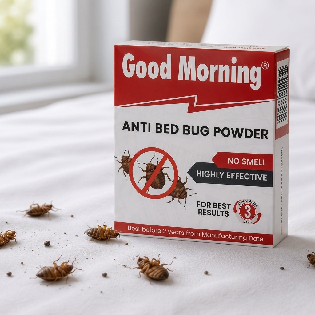 Good Morning® Anti Bed Bug Powder | FREE 500ml Spray Bottle Included