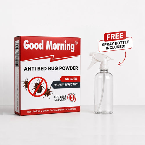 Good Morning® Anti Bed Bug Powder | FREE 500ml Spray Bottle Included
